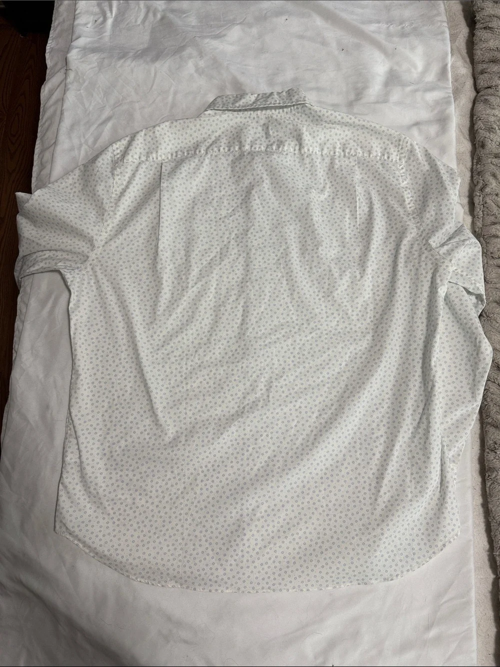 J. Crew White Button-Down Shirt with Subtle Microprint - Picture 6 of 6